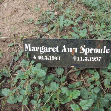 SPROULE Margaret Ann 1941-1997