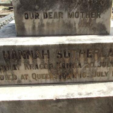 SUTHERLAND Hannah 1848-1913