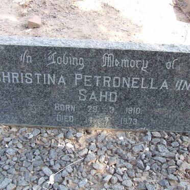 SAHD Christina Petronella 1910-1973