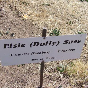 SASS Elsie nee JACOBUS 1933-2001