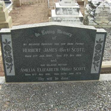 SCOTT Herbert James 1890-1966 &amp; Amelia Elizabeth 1891-1979
