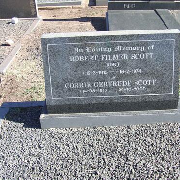 SCOTT Robert Filmer 1915-1974 &amp; Corrie Gertrude 1915-2000
