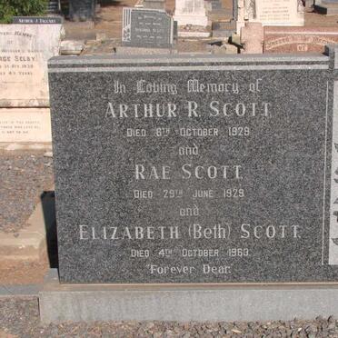 SCOTT Arthur R. -1929 &amp; Rae -1929 :: SCOTT Elizabeth -1963