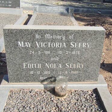 SEERY May Victoria 1911-1979  :: SEERY Edith Nola 1912-1980