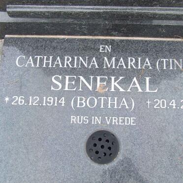 SENEKAL Hendrik Ernst Johannes 1909-1978 &amp; Catharina Maria BOTHA 1914-2005 