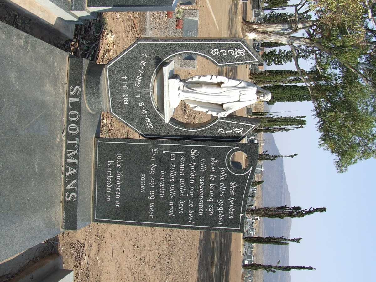 SLOOTMANS Kees 1923-1989 &amp; Fie 1930-1989