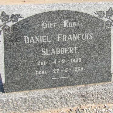 SLABBERT Daniel Francois 1888-1965