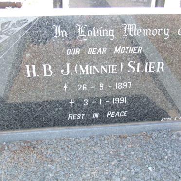 SLIER H.B.J. 1897-1991