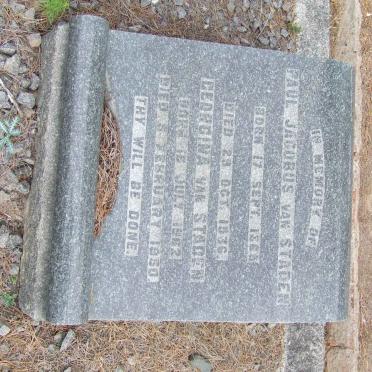 STADEN Paul Jacobus, van 1863-1936 &amp; Georgina 1862-1950
