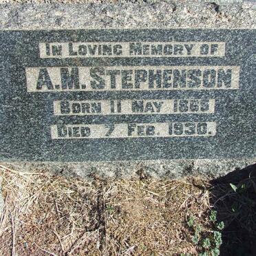 STEPHENSON A.M. 1865-1930
