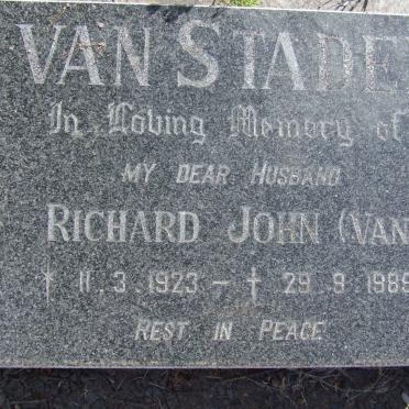 STADEN Richard John, van 1923-1985