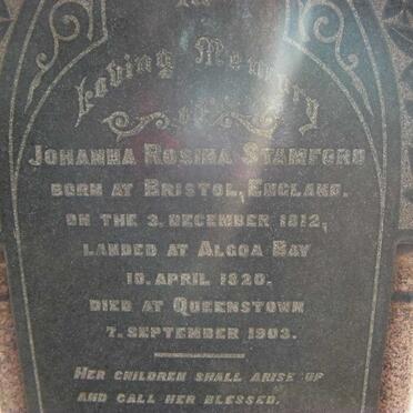 STAMFORD Johanna Rosina 1812-1903