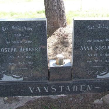 STADEN Joseph Herbert, van 1901-1983 &amp; Anna Susanna M. 1902-1973