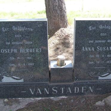STADEN Joseph Herbert, van 1901-1983 &amp; Anna Susanna M. 1902-1973