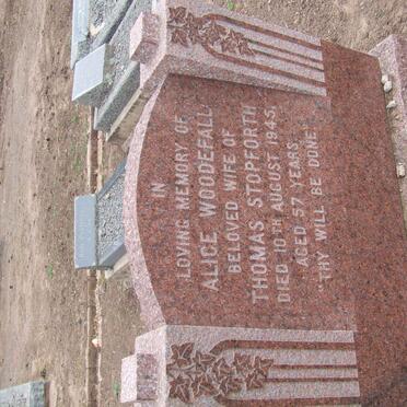 STOPFORTH Alice nee WOODEFALL -1945