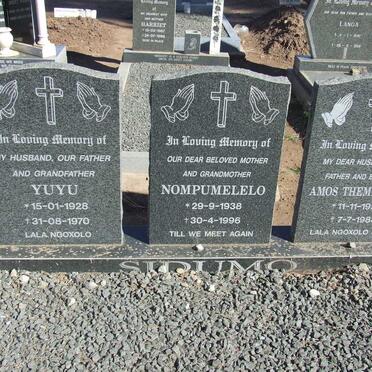 SIDUMO Yuyu 1928-1970 &amp; Nompumelelo 1938-1996 :: SIDUMO Amos Thembekile 1953-1988