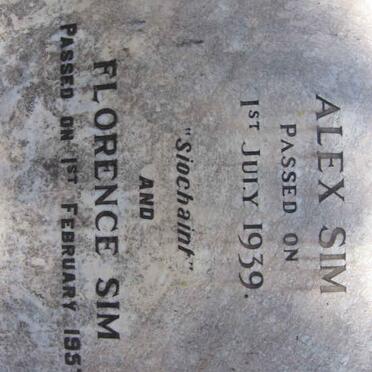 SIM Alex -1939 &amp; Florence -1957