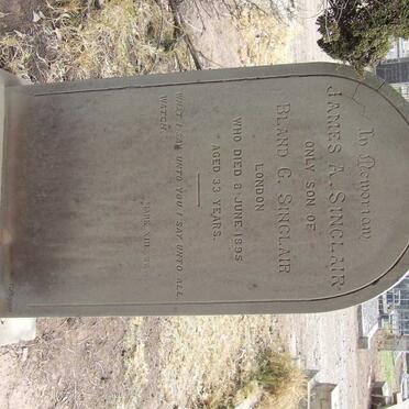 SINCLAIR James A. 1862-1895