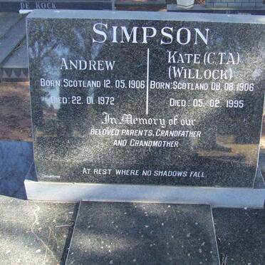 SIMPSON Andrew 1906-1972 &amp; C.T.A. WILLOCK 1906-1995