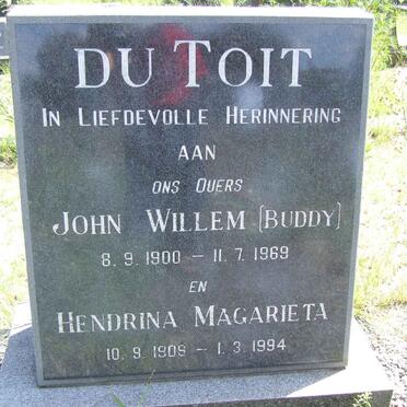 TOIT John Willem, du 1900-1969 &amp; Hendrina Magarieta 1909-1994