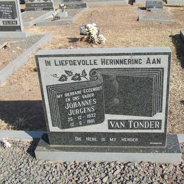 TONDER Johannes Jurgens, van 1932-1981
