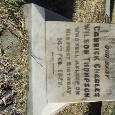 THOMPSON Carrick Charles Wilson  -1929