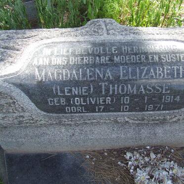 THOMASSE Magdalena Elizabeth nee OLIVIER 1914-1971