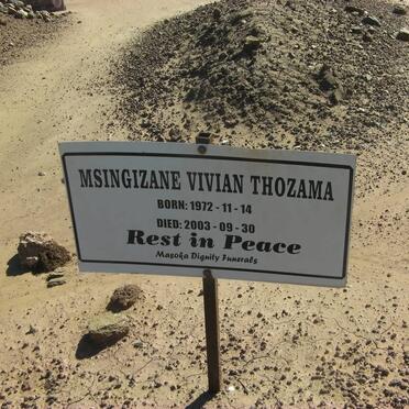 THOZAMA Msingizane Vivian 1972-2003