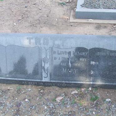 TROTT Mary nee FORD 1916-1972 