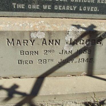 JACOBS Mary Ann 1859-1945