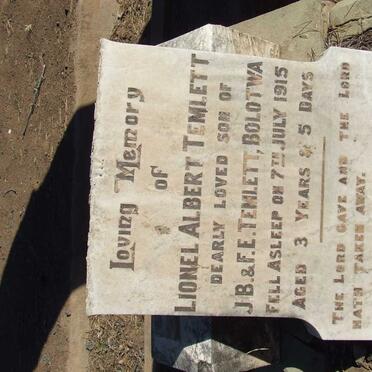 TEMLETT Lionel Albert -1915