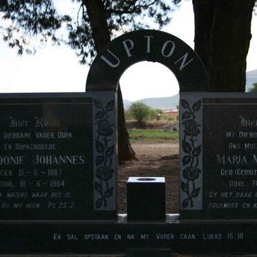 UPTON Antoonie Johannes 1887-1984 &amp; Maria Magrietha GERRITZEN 1891-1964