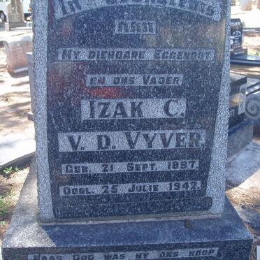 VYVER Izak C., van der 1897-1942