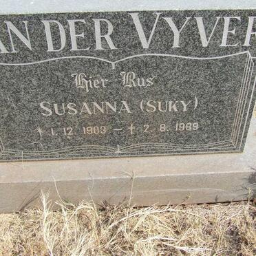 VYVER Susanna, van der 1903-1989