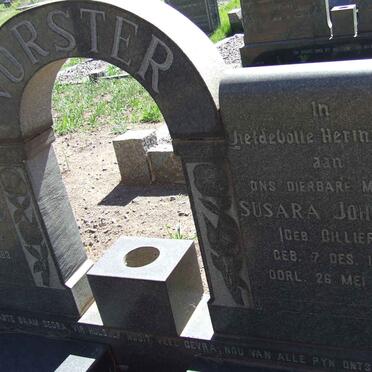 VORSTER Susara Johanna nee CILLIERS 1907-1962