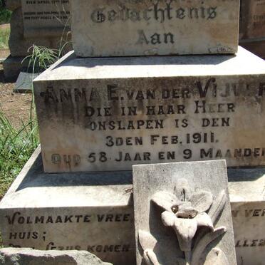 VIJVER Anna E., van der -1911