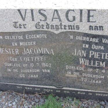VISAGIE Jan Pieter Willem -1964 &amp; Hester Jacomina COETZEE -1962