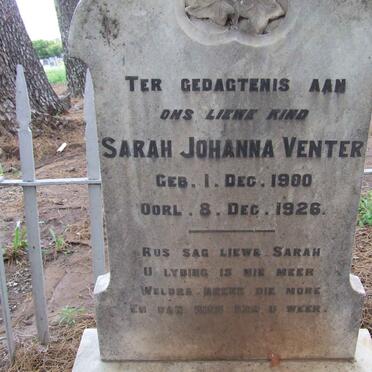 VENTER Sarah Johanna 1900-1926