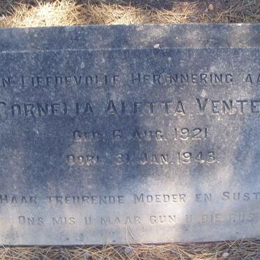 VENTER Cornelia Aletta 1921-1943