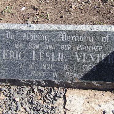 VENTER Eric Leslie 1921-1989 :: JACKSON Elizabeth 1871-1960