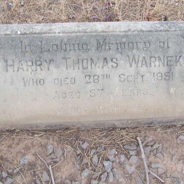 WARNEKE Harry Thomas -1951