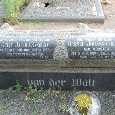 WALT Gert Jacobus, van der 1908-1959 &amp; Renske Johanna VORSTER 1901-1991