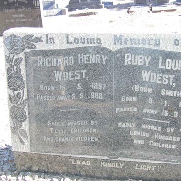 WOEST Richard Henry 1897-1968 &amp; Ruby Louisa SMITH 1903-1955
