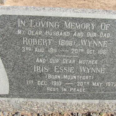 WYNNE Robert 1911-1961 &amp; Iris Essie MOUNTFORD 1910-1972