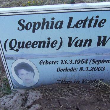 WYK Sophia Lettie, van nee SEPTEMBER 1954-2003
