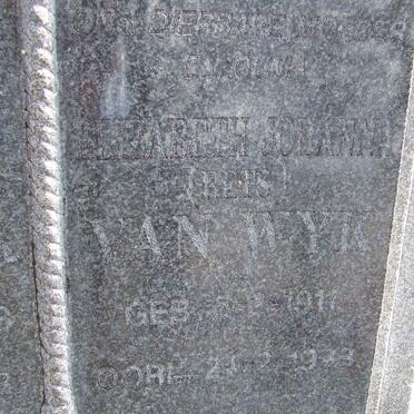 WYK Elizabeth Johanna, van 1911-1998