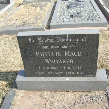 WHITAKER Phyllis Maud 1952-1991