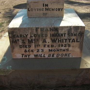 WHITTAL Frank 1923-1925