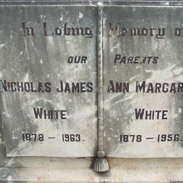 WHITE Nicolas James 1878-1963 &amp; Anne Margaret 1878-1956