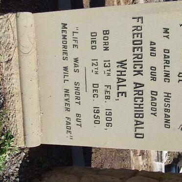 WHALE Frederick Archibald 1906-1950